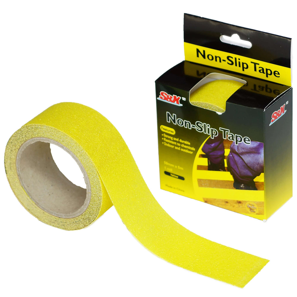 S&X Safety Yellow Anti-Slip Tape — Single-Color High-Visibility Marking