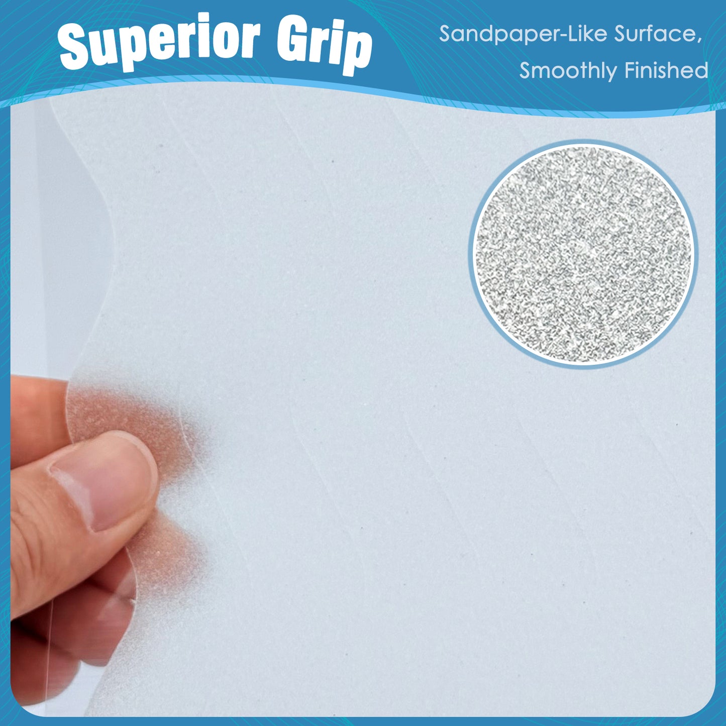 S&X Clear Anti-Slip Shower Strips - 24-Pack, 0.8” x 8” Wave, Non-Slip Traction for Bathtubs & Showers