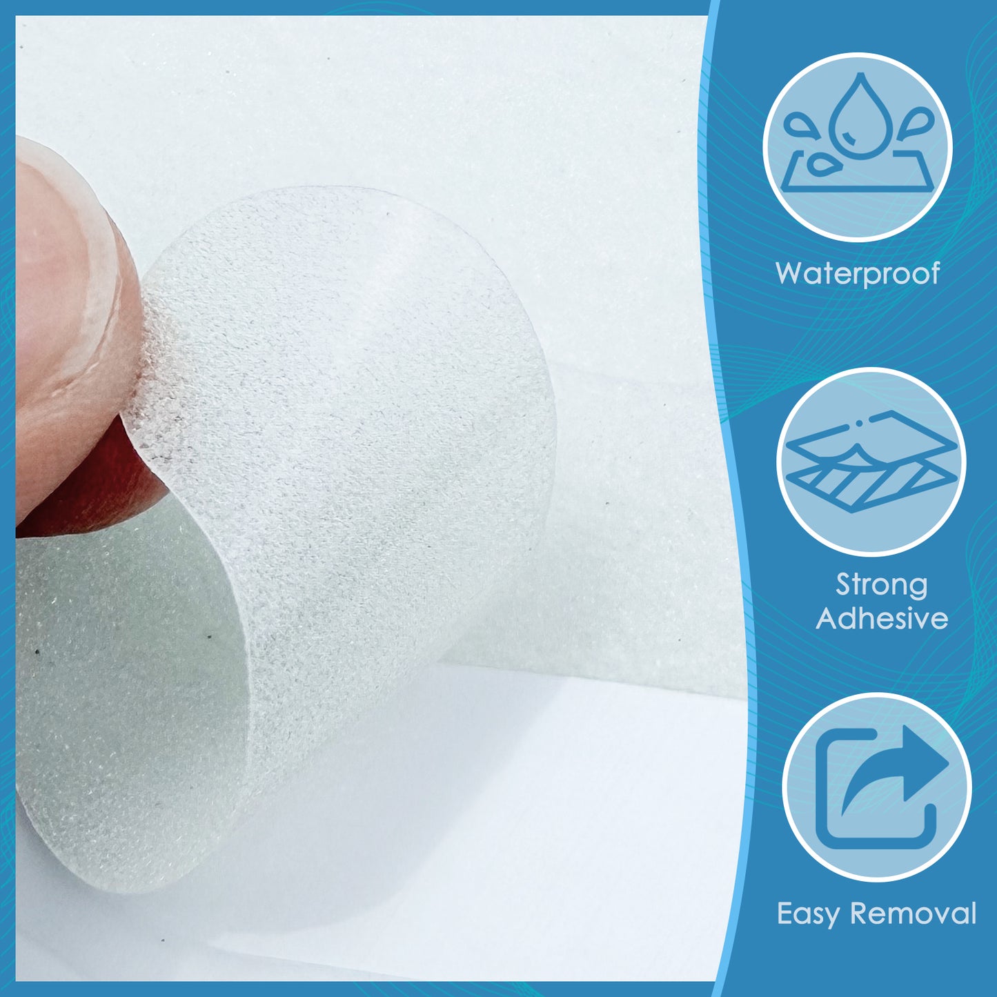 S&X Clear Anti-Slip Shower Strips - 24-Pack, 0.8” x 8” Wave, Non-Slip Traction for Bathtubs & Showers