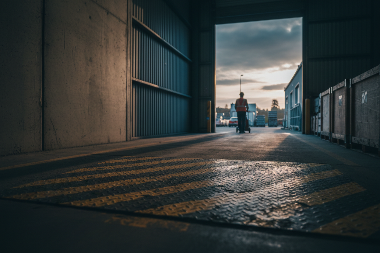 Industrial Loading Dock at Dawn