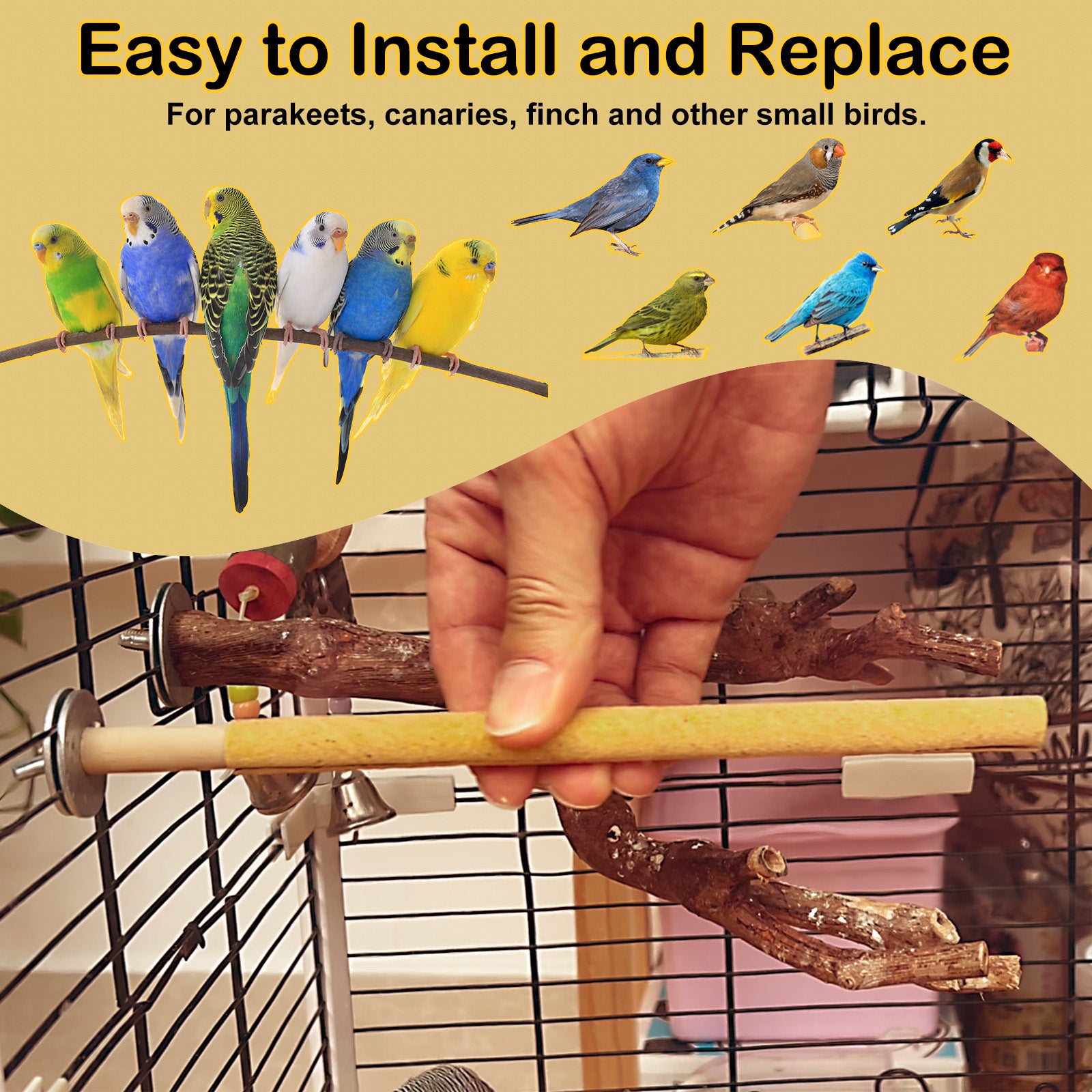 Step Perch Installation For Large Cages photo